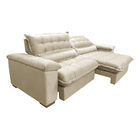 Sofá Retrátil E Reclinável 2,72m Com Molas Ensacadas Cama Inb