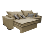 Sofá Retrátil E Reclinável 2,72m Com Molas Ensacadas Cama Inb