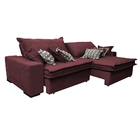 Sofá Retrátil E Reclinável 2,72m Com Molas Ensacadas Cama Inb