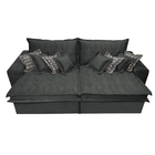 Sofá Retrátil E Reclinável 2,72m Com Molas Ensacadas Cama Inb