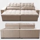 Sofá Retrátil E Reclinável 2,72m Molas Ensacadas Belle Boucle