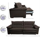 Sofá Retrátil E Reclinável 2,72m Molas Ensacadas Cama Inbox A