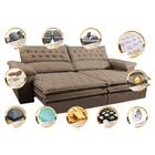 Sofá Retrátil E Reclinável 2,72m Molas Ensacadas Cama Inbox A