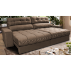 Sofá Retrátil E Reclinável 2,72m Molas Ensacadas Cama Inbox B