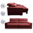 Sofá Retrátil E Reclinável 2,72m Molas Ensacadas Cama Inbox B