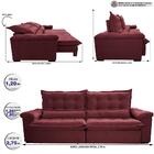 Sofá Retrátil E Reclinável 2,75m Cama Inbox Big Fresh Com Sof