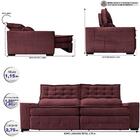 Sofá Retrátil E Reclinável 2,75m Cama Inbox Big Puffer Com So