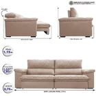 Sofá Retrátil E Reclinável 2,75m Molas Ensacadas Cama Inbox B