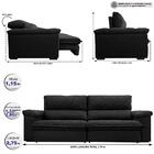 Sofá Retrátil E Reclinável 2,75m Molas Ensacadas Cama Inbox B