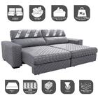 Sofá Retrátil E Reclinável 2,75m Molas Ensacadas Cama Inbox S