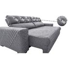 Sofá Retrátil E Reclinável 2,75m Molas Ensacadas Cama Inbox S