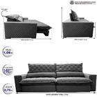 Sofá Retrátil E Reclinável 2,75m Molas Ensacadas Cama Inbox S