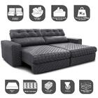 Sofá Retrátil E Reclinável 2,75m Molas Ensacadas Cama Inbox S