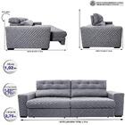 Sofá Retrátil E Reclinável 2,75m Molas Ensacadas Cama Inbox S