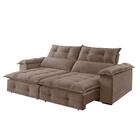 Sofá Retrátil E Reclinável 2,90m 5 Lugares Bege