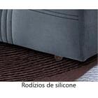 Sofá Retrátil E Reclinável 2,90m 5 Lugares Prata