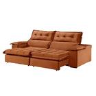 Sofá Retrátil E Reclinável 2,90m 5 Lugares Terracota