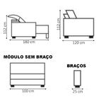 Sofá Retrátil E Reclinável 2,90m Sete Lagoas Estofados Teixei