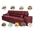 Sofá Retrátil E Reclinável 2,92m Com Molas Cama Inbox Estilo