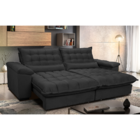 Sofá Retrátil E Reclinável 2,92m Com Molas Ensacadas Cama Inb