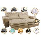 Sofá Retrátil E Reclinável 2,92m Molas Ensacadas Cama Inbox A