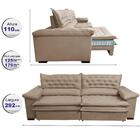 Sofá Retrátil E Reclinável 2,92m Molas Ensacadas Cama Inbox A