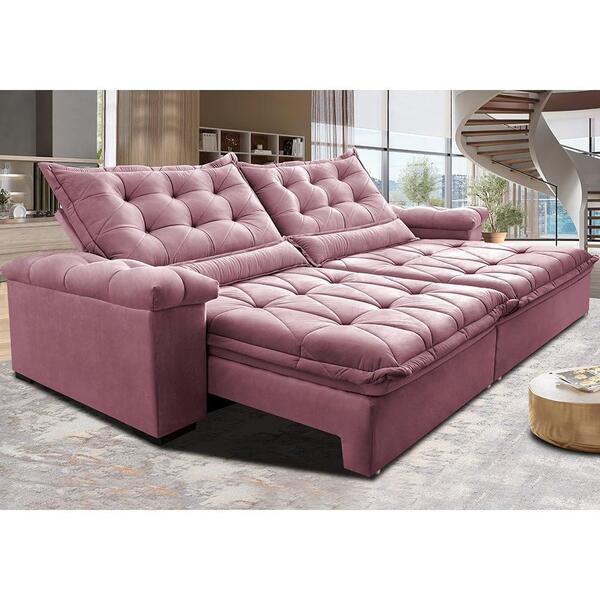 Sofá Retrátil E Reclinável 2,95m Cama Inbox Big Fresh Com Sof