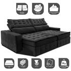 Sofá Retrátil E Reclinável 2,95m Cama Inbox Big Puffer Com So