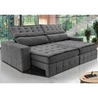 Sofá Retrátil E Reclinável 2,95m Cama Inbox Big Puffer Com So
