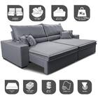 Sofá Retrátil E Reclinável 2,95m Império Com Molas Cama Inbox