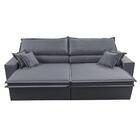 Sofá Retrátil E Reclinável 2,95m Império Com Molas Cama Inbox