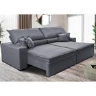 Sofá Retrátil E Reclinável 2,95m Império Com Molas Cama Inbox