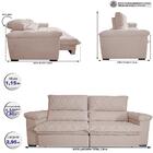 Sofá Retrátil E Reclinável 2,95m Molas Ensacadas Cama Inbox B