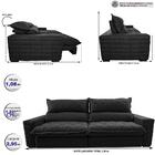 Sofá Retrátil E Reclinável 2,95m Molas Ensacadas Cama Inbox E