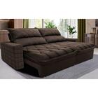 Sofá Retrátil E Reclinável 2,95m Molas Ensacadas Cama Inbox E