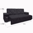 Sofá Retrátil E Reclinável 200cm Velosuede Tamisa Yescasa Pre