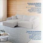 Sofá Retrátil E Reclinável 206cm Com Almofadas Decorativas Er