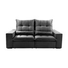 Sofá Retrátil E Reclinável 210 Cm Platina Suede Cinza