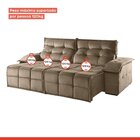 Sofá Retrátil E Reclinável 210cm 2 Lugares Mônaco  Capuccino