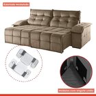 Sofá Retrátil E Reclinável 210cm 2 Lugares Mônaco  Capuccino