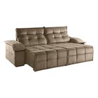 Sofá Retrátil E Reclinável 210cm 2 Lugares Mônaco  Capuccino