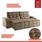 Sofá Retrátil E Reclinável 210cm 2 Lugares Mônaco  Capuccino