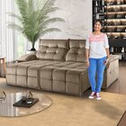 Sofá Retrátil E Reclinável 210cm 2 Lugares Mônaco  Capuccino