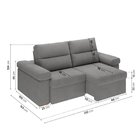 Sofá Retrátil E Reclinável 210cm Botero Cabecasa Madeiraorigi