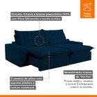 Sofá Retrátil E Reclinável 210cm Domínio Azul