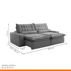 Sofá Retrátil E Reclinável 210cm Domínio Grafite