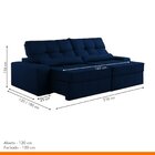 Sofá Retrátil E Reclinável 210cm Enzo Plus Azul