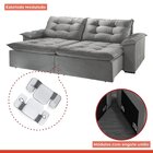 Sofá Retrátil E Reclinável 210cm M128 Cinza