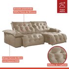 Sofá Retrátil E Reclinável 210cm M132 Café Com Leite