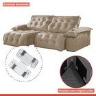 Sofá Retrátil E Reclinável 210cm M132 Café Com Leite